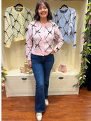 Kiara Ribbon Bow Cardi - Pink