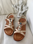 Heavenly Feet 'Bliss' Beige Sandal