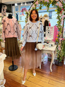 Kiara Ribbon Bow Cardi - Blue