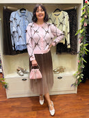 Kiara Ribbon Bow Cardi - Pink