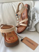 Heavenly Feet 'Bliss' Beige Sandal