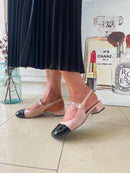 Stephan Sling Back Pump Neutral & Black