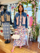 Margaux Tweed & Denim Jacket - Pink