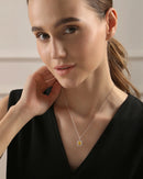 Newbridge Rectangle Light Topaz Pendant NL3417