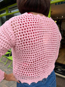 Croia Crochet Cardi - Pink