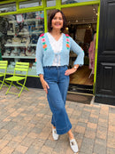 Croia Crochet Cardi - Blue