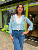 Croia Crochet Cardi - Blue