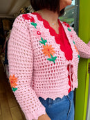 Croia Crochet Cardi - Pink
