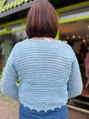 Croia Crochet Cardi - Blue