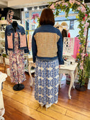 Margaux Tweed & Denim Jacket - Beige Golden
