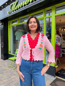 Croia Crochet Cardi - Pink
