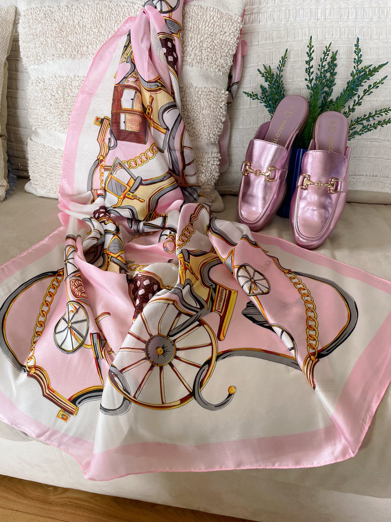 Anya Silk Scarf - Light Pink