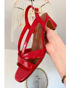 Marco Tozzi Red Patent Sandal 2-28338-46 520