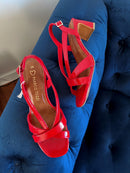 Marco Tozzi Red Patent Sandal 2-28338-46 520