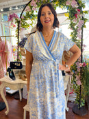 Willow Gold Speckle Dress - Light Blue