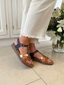Heavenly Feet 'Billie' Sandal - Tan & Leopard