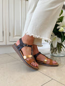 Heavenly Feet 'Billie' Sandal - Tan & Leopard