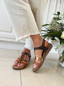 Heavenly Feet 'Billie' Sandal - Tan & Leopard