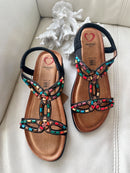 Heavenly Feet 'Radiant' Black Sandal