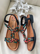 Heavenly Feet 'Radiant' Black Sandal