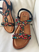 Heavenly Feet 'Radiant' Black Sandal