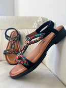 Heavenly Feet 'Radiant' Black Sandal