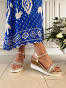 Valentino Gold Wedge Sandals - 6W9471-7