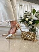 Kate Appleby "Calver" Gold Crackle Stiletto