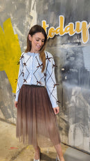 Kiara Ribbon Bow Cardi - Blue