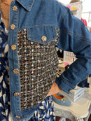 Margaux Tweed & Denim Jacket - Black