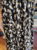 Magic Cap Sleeve Gold Leaf Maxi Dress - Black & Grey