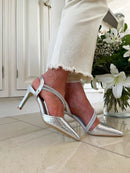 Kate Appleby "Calver" Chrome Crackle Stiletto Silver