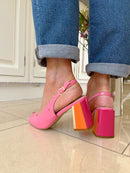 Kate Appleby Carlton Two Tone Sling Back - Pink & Orange