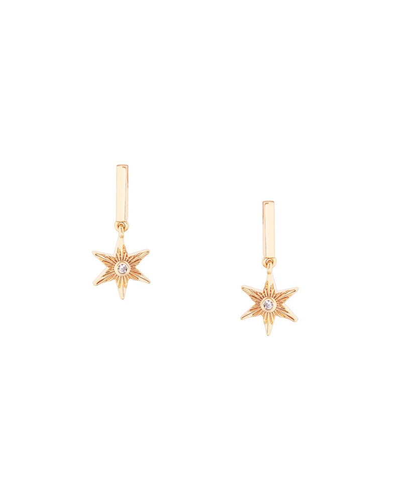 Tipperary Crystal Star Drop Gold Earrings 165052