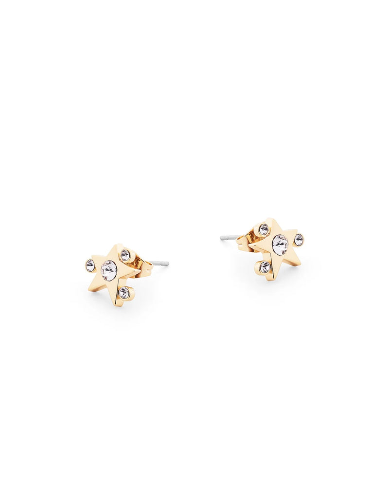 Tipperary Crystal Star Burst Gold Earrings 165120