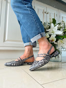 Marco Tozzi Sling Back Snake Pumps