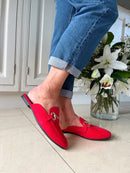 Marco Tozzi Cherry Red Mules