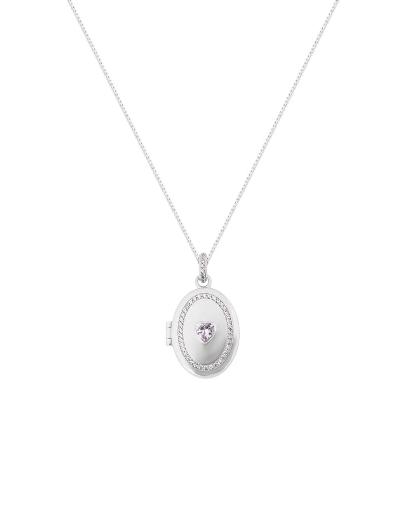 Tipperary Crystal Locket Pendant Silver 165977