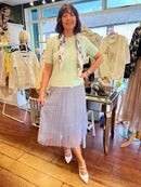 Savannah Pearl Bow Cardi - Mint Green