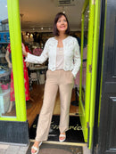 Bella Scallop Cut Crochet Crop Cardi - White