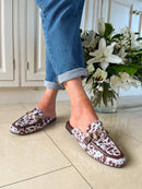 Marco Tozzi Chesnut Animal Print Mules
