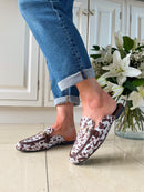 Marco Tozzi Chesnut Animal Print Mules