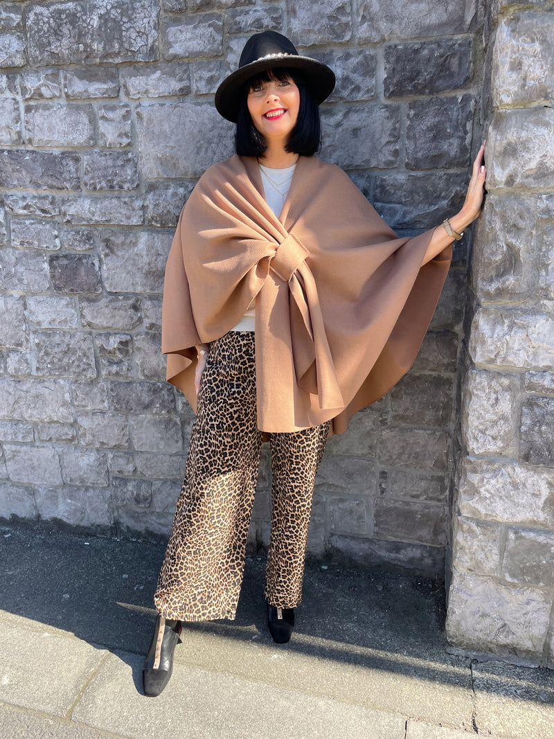 Noor Cape Shawl - Camel