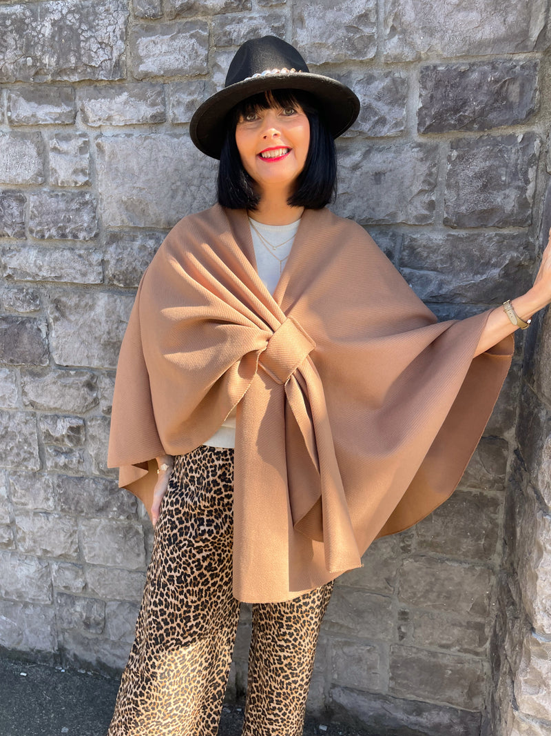 Noor Cape Shawl - Camel