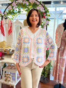 Nessa Crochet Cardi - Pastel