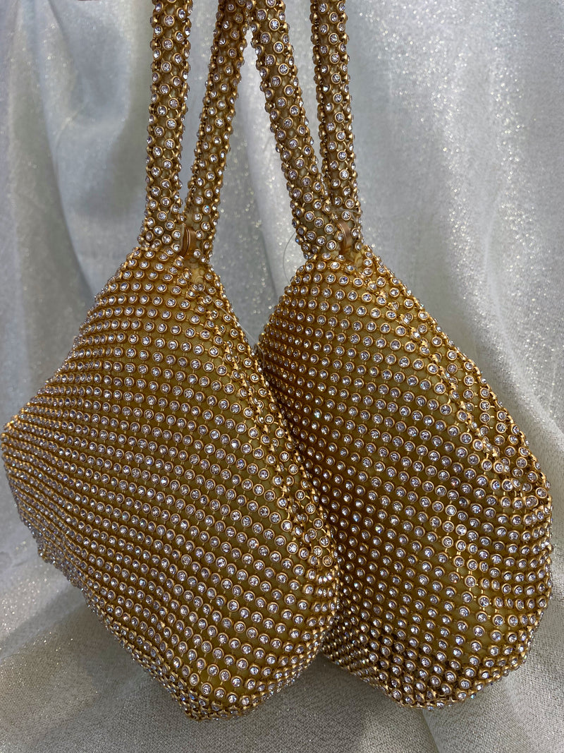 Kaylee Crystal Bag - Gold