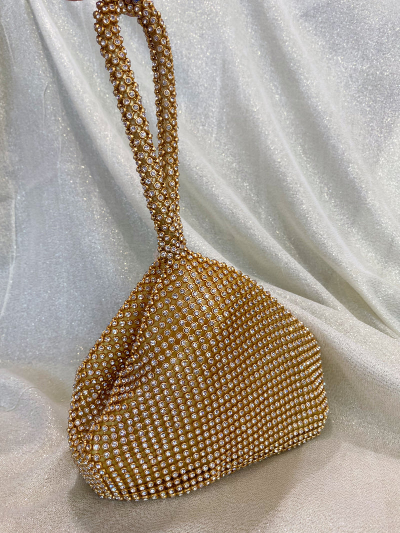 Kaylee Crystal Bag - Gold