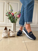 Redz Patent Diamante Chain Loafer - Navy 3Y9468-2