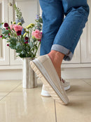 Redz Patent Diamante Chain Loafer - Beige 3Y9468-2