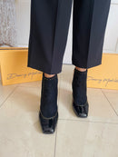 Dancing Matilda 011 Studded Two Tone Boot - Black & Wine